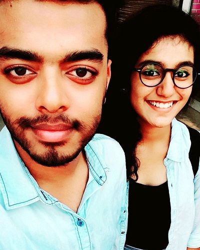 Priya Prakash Varrier with Hrishikesh Saji