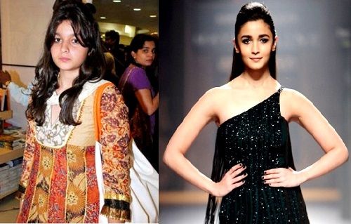Alia Bhatt then and now