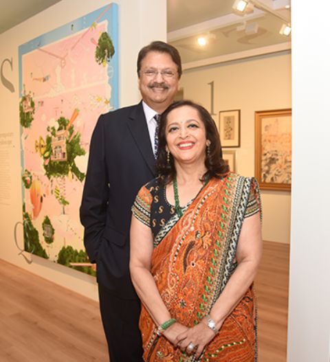 Swati Piramal with Ajay Piramal