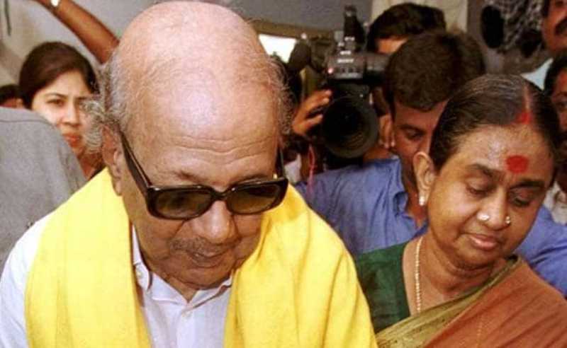 Dayalu Ammal With Her Husband, M. Karunanidhi