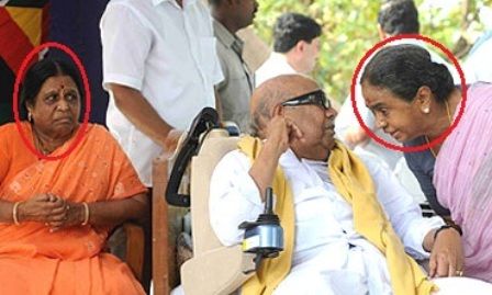 Dayalu Ammal With Karunanidhi and Rajathi Ammal