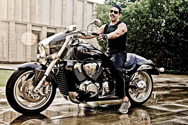 Robert Vadra on his bike