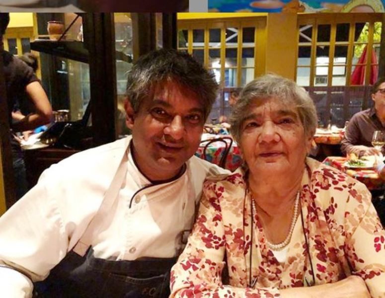 Floyd Cardoz With His Mother