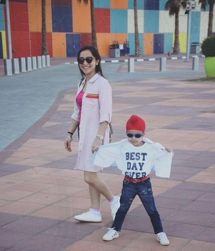 Dietitian Lavleen Kaur With Her Son
