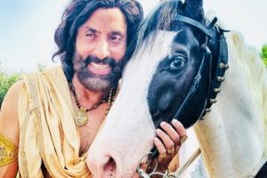 Shaji Choudhary with a horse