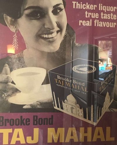 Anju Mahendru in a print advertisement of Brooke Bond