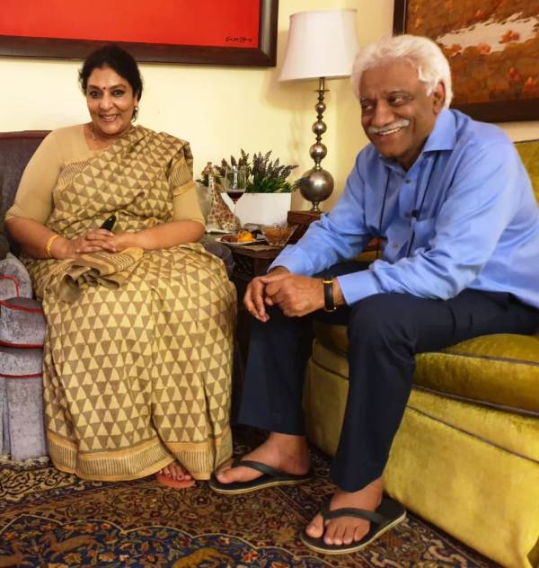 Renuka Chowdhury with her husband, Sreedhar Chowdary