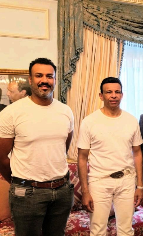 Jay Varkey with his father Sunny Varkey