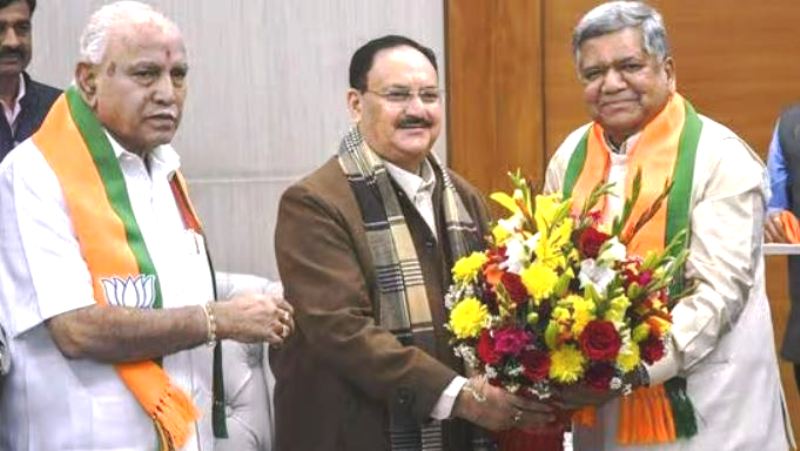 Jagadish Shettar after rejoining the Bharatiya Janata Party