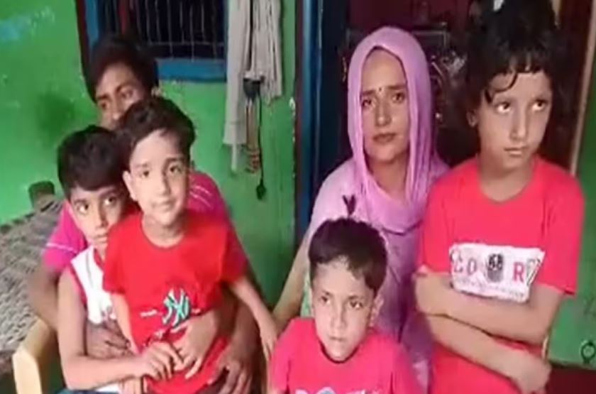 Seema Haider and her four children with her boyfriend, Sachin Meena