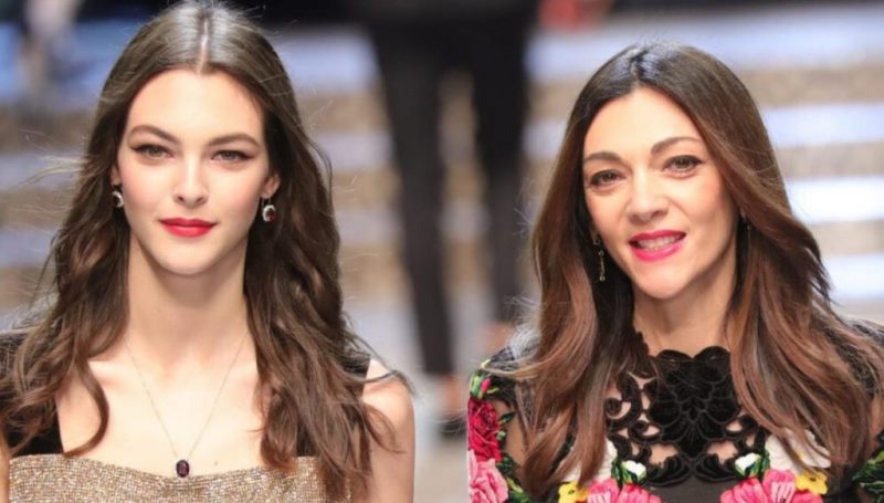 Vittoria Ceretti with her mother