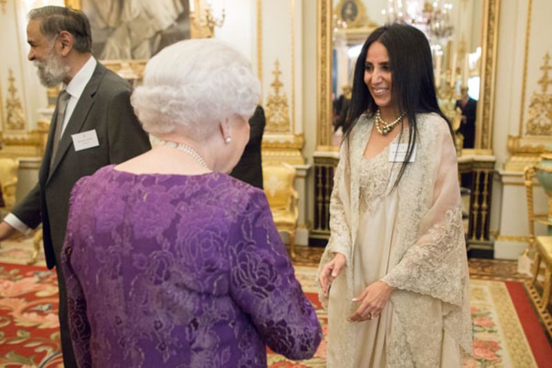 Anamika Khanna (right) at the UK-India Year of Culture