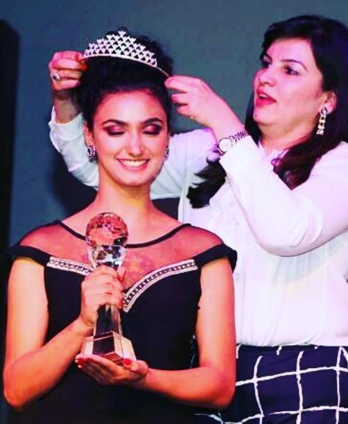 Elisha Mayor after winning the Miss Jalandhar title