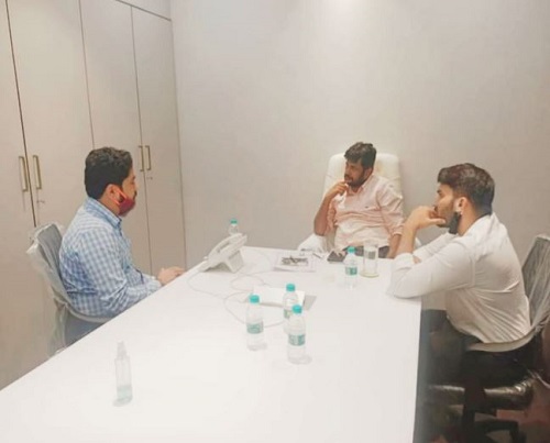 Dr. Ahmed Haque Working on a project of e-learning and mobile vans in rural areas with Minister of State Bacchu Kadu