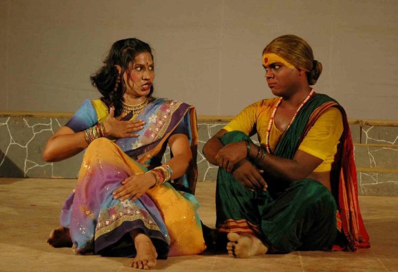 Chhaya Kadam while performing in the theatrical production 'Zulva'