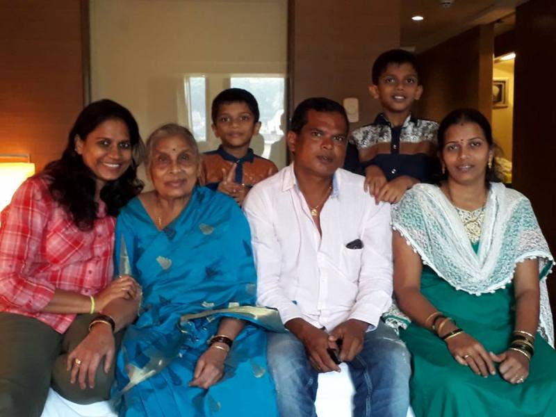Chhaya Kadam with her family