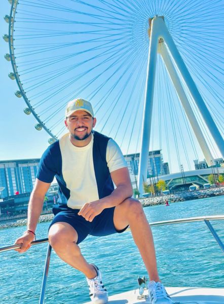 Nitesh Kumar on a vacation in Dubai