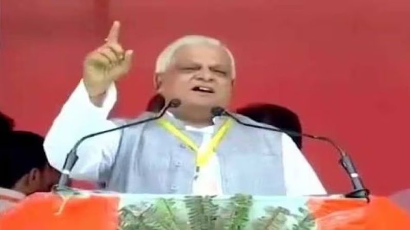 Shakuni Choudhary announcing his resignation from the RJD