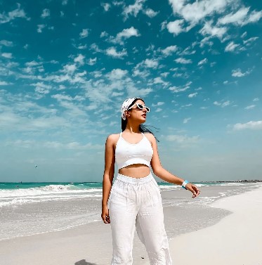 Sheersha Tiwari while enjoying a trip