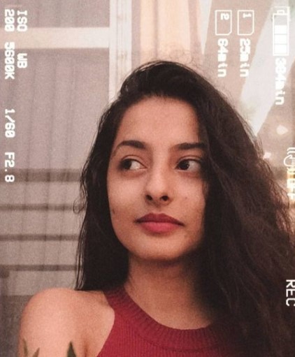 Sheersha Tiwari while promoting Realme XT phone