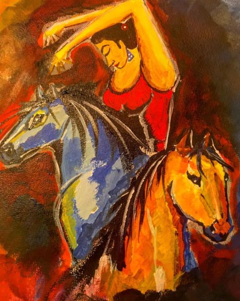 A painting made by Anant Vijay Joshi