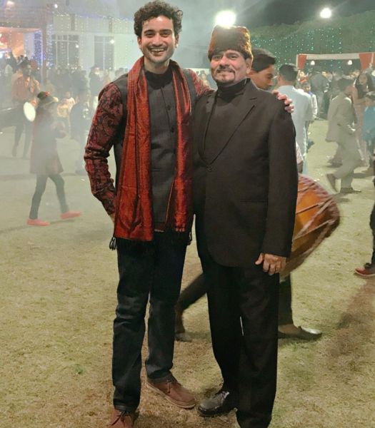 Anant Vijay Joshi with his father