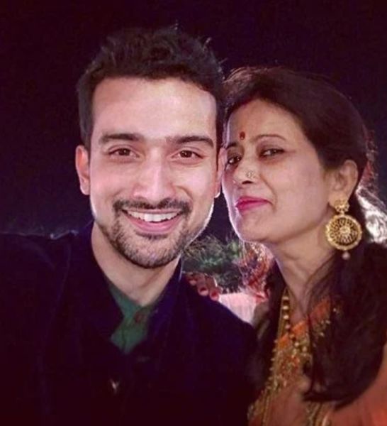 Anant Vijay Joshi with his mother